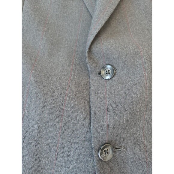 #47 Vintage Kingsridge custom 2 piece pinstripe suit Levine's Waterville ME USA - Picture 2 of 9